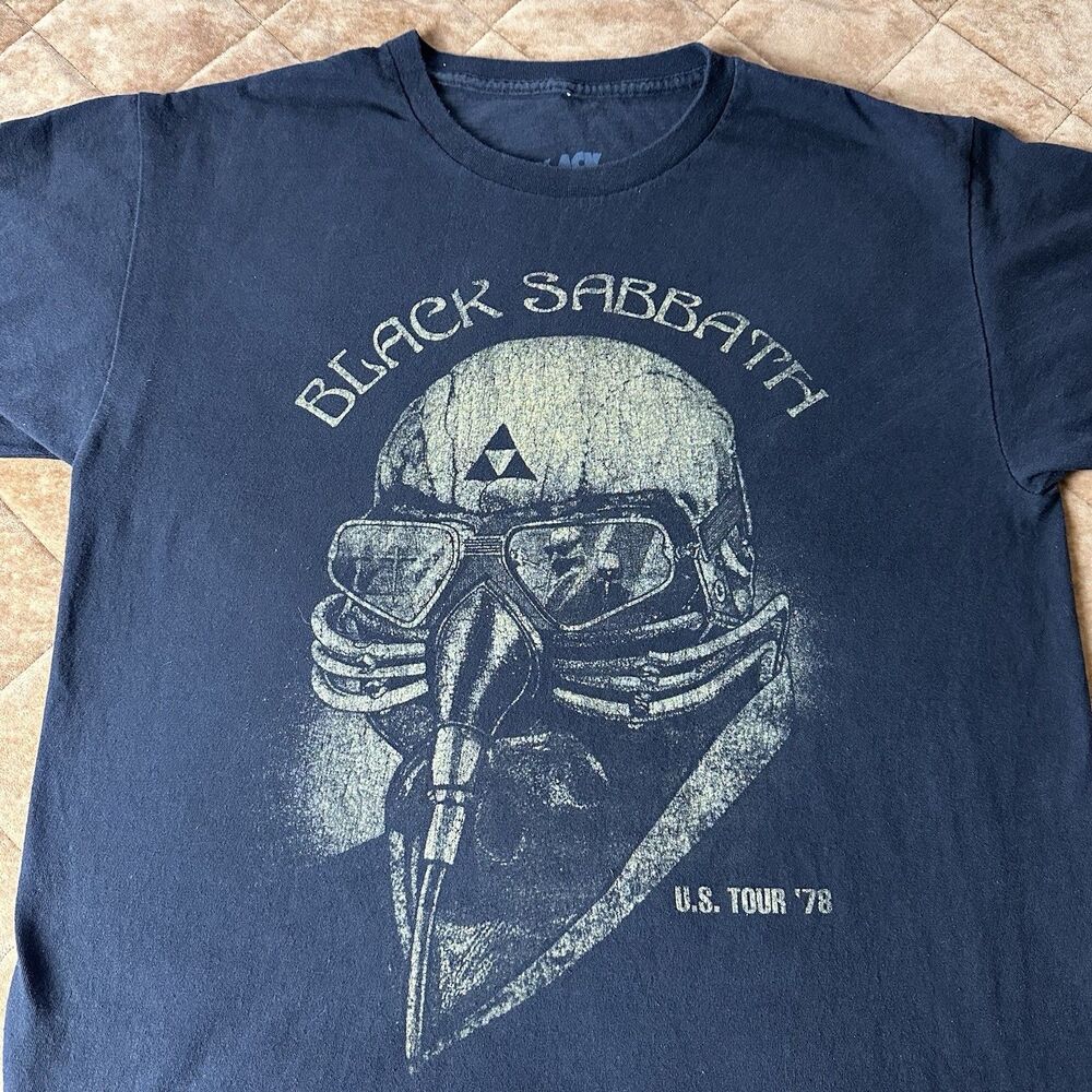 Black Sabbath Band Shirt 1978 U.S. Tour Size Large Blue Ozzy